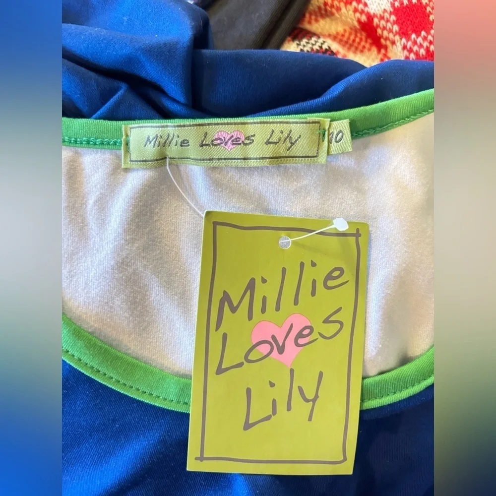 Millie Loves Lily unicorn stripe dress NWT